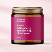 Modernes, heißrosa, wasserdichtes Etikett für Kosm