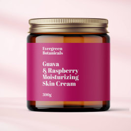 Modernes, heißrosa, wasserdichtes Etikett für Kosm