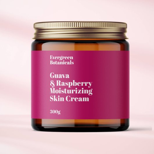 Modernes, heißrosa, wasserdichtes Etikett für Kosm