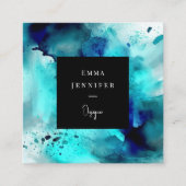 Modernes, hell Abstraktes Farbmuster Quadratische Visitenkarte (Vorderseite)