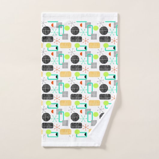 Modernes, hell geometrisches Gemusterte Badhandtuch Set (Handtuch)