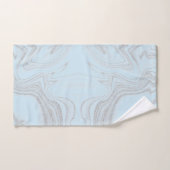 Modernes hellblau-graues abstraktes Marmormuster Badhandtuch Set (Handtuch)