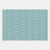 Modernes, hellblau-weiß Kwanzaa Geschenkpapier Set (Vorderseite 2)