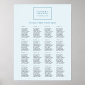 Modernes hellblaues Bar Mitzvah Seekartenplakat Poster (Vorne)