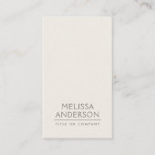 Modernes hellbraunes beige unbedeutendes visitenkarte (Vorderseite)