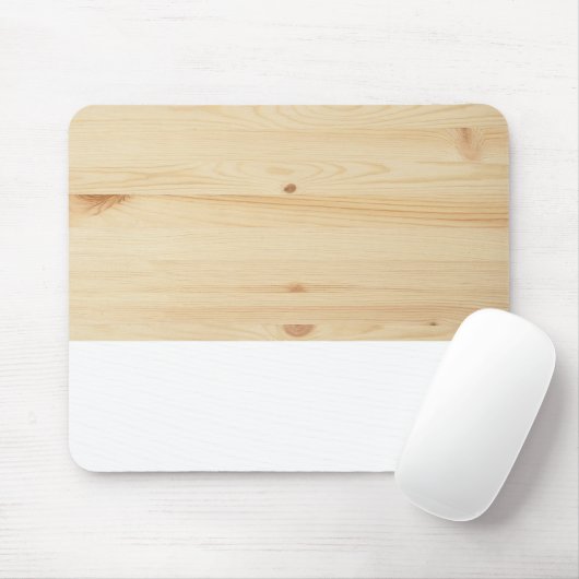 Modernes hellbraunes, rustikales Holz Mousepad (Mit Mouse)