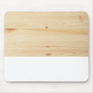 Modernes hellbraunes, rustikales Holz Mousepad