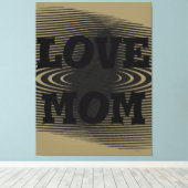 Modernes, hellbraunes, schwarzes Design Leinwanddruck (Insitu (Holzboden))