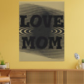 Modernes, hellbraunes, schwarzes Design Leinwanddruck (Insitu (Wohnzimmer))