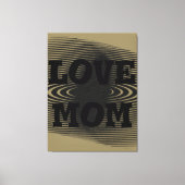 Modernes, hellbraunes, schwarzes Design Leinwanddruck (Vorderseite)