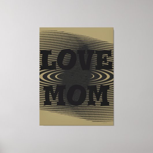 Modernes, hellbraunes, schwarzes Design Leinwanddruck (Vorderseite)