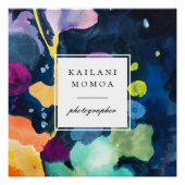 Modernes, helles, Abstrakt gestrichenes Muster Poster (Vorderseite)