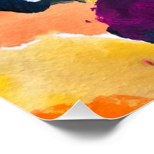 Modernes, helles, Abstrakt gestrichenes Muster Poster (Ecke)