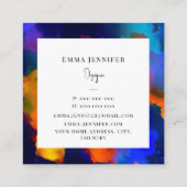 Modernes, helles, Abstrakt rosa gestrichenes Muste Quadratische Visitenkarte (Rückseite)