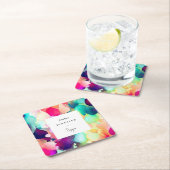 Modernes, helles, Abstrakt rosa gestrichenes Muste Rechteckiger Pappuntersetzer (Vor Ort)