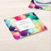 Modernes, helles, Abstrakt rosa gestrichenes Muste Rechteckiger Pappuntersetzer (angewinkelt)