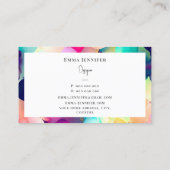 Modernes, helles, Abstrakt rosa gestrichenes Muste Visitenkarte (Rückseite)