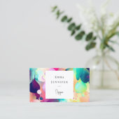 Modernes, helles, Abstrakt rosa gestrichenes Muste Visitenkarte (Stehend Vorderseite)