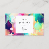 Modernes, helles, Abstrakt rosa gestrichenes Muste Visitenkarte (Vorderseite)
