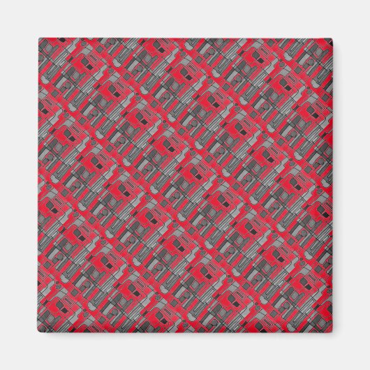 Modernes, helles, abstraktes Design Magnet (Vorne)