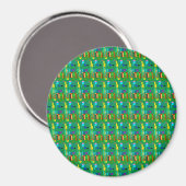 Modernes, helles, abstraktes Design Magnet (Vorderseite/Rückseite)