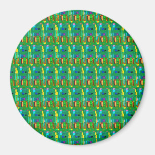 Modernes, helles, abstraktes Design Magnet