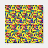 Modernes, helles, abstraktes Design Magnet (Vorne)