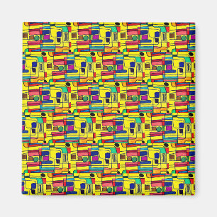 Modernes, helles, abstraktes Design Magnet