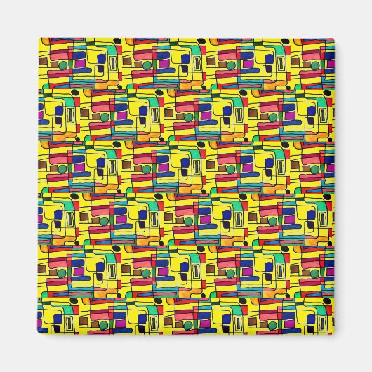 Modernes, helles, abstraktes Design Magnet (Vorne)