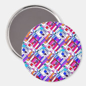 Modernes, helles, abstraktes Design Magnet (Vorderseite/Rückseite)