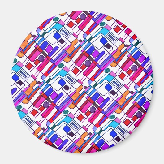 Modernes, helles, abstraktes Design Magnet (Vorne)