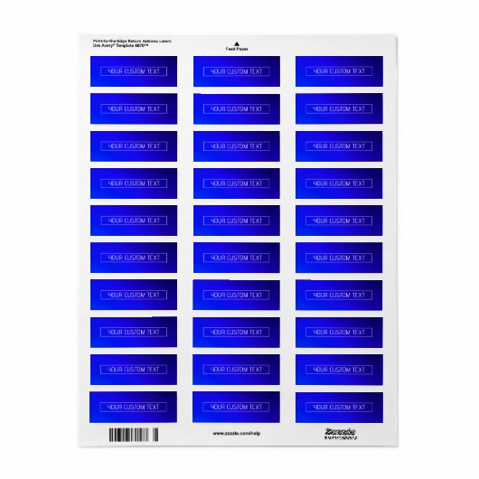 Modernes, helles Blau und Lila Gradient Ombre (Vorne)