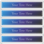 Modernes, helles Blau und Lila Gradient Ombre Aufkleber (Vorderseite)