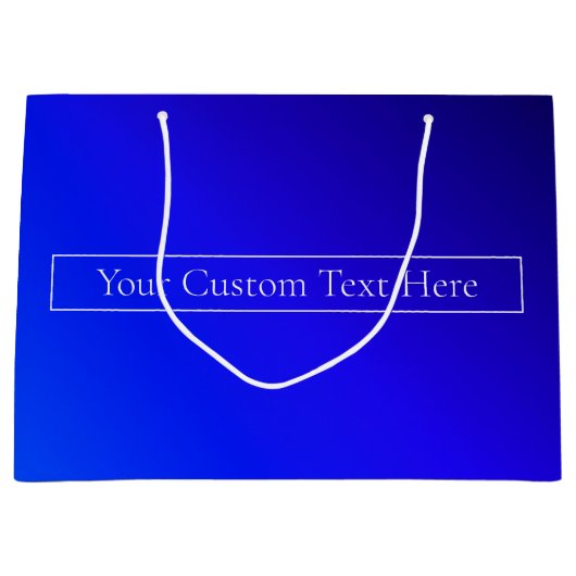 Modernes, helles Blau und Lila Gradient Ombre Große Geschenktüte (Vorderseite)