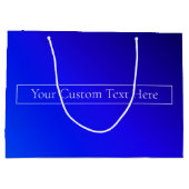 Modernes, helles Blau und Lila Gradient Ombre Große Geschenktüte (Rückseite)