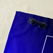 Modernes, helles Blau und Lila Gradient Ombre Strandtuch (Beispiel)