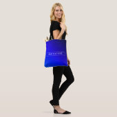 Modernes, helles Blau und Lila Gradient Ombre Tasche (Am Model)