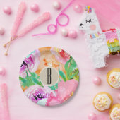 Modernes, helles, braunes Kraft-Brautparty Pappteller (Party)