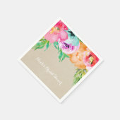 Modernes, helles, braunes Kraft-Brautparty Serviette (Ecke)