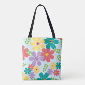 Modernes, helles, fröhliches Muster für die Blume Tasche (Rückseite)