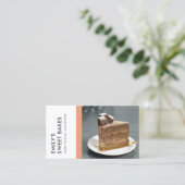 MODERNES HELLES FUN BRIGHT PEACH BAKERY KOCH FOTO VISITENKARTE (Stehend Vorderseite)