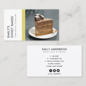 MODERNES, HELLES, GELBE BAKERY KOCH FOTO VISITENKARTE (Vorne/Hinten)