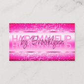 Modernes, helles Hot Pink mit schimmernden Glitzer Visitenkarte (Vorderseite)