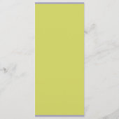 Modernes, helles Orangefarbenes Hochzeitmenü Menükarte (Rückseite)