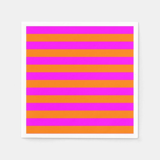 Modernes, helles, orangefarbenes Muster Serviette (Vorderseite)