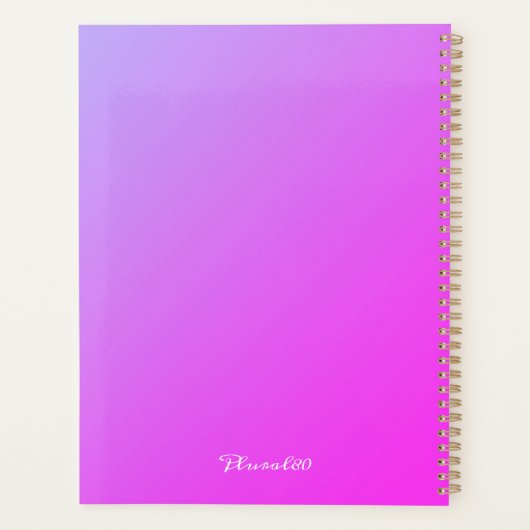 Modernes, helles, praktisches Gradiententraining l Planer (Rückseite)