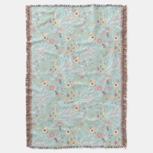 Modernes helles romantisches Muster Decke (Vorderseite Vertikal)