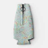 Modernes, helles romantisches Muster Flaschenkühler (Rückseite)