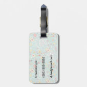 Modernes helles romantisches Muster Gepäckanhänger (Rückseite vertikal)