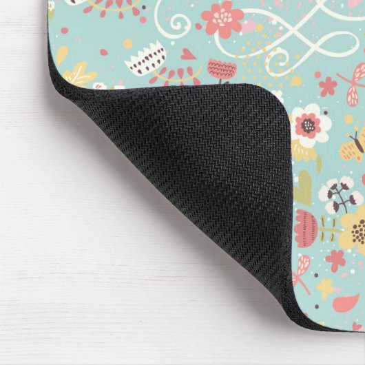 Modernes helles romantisches Muster Mousepad (Ecke)